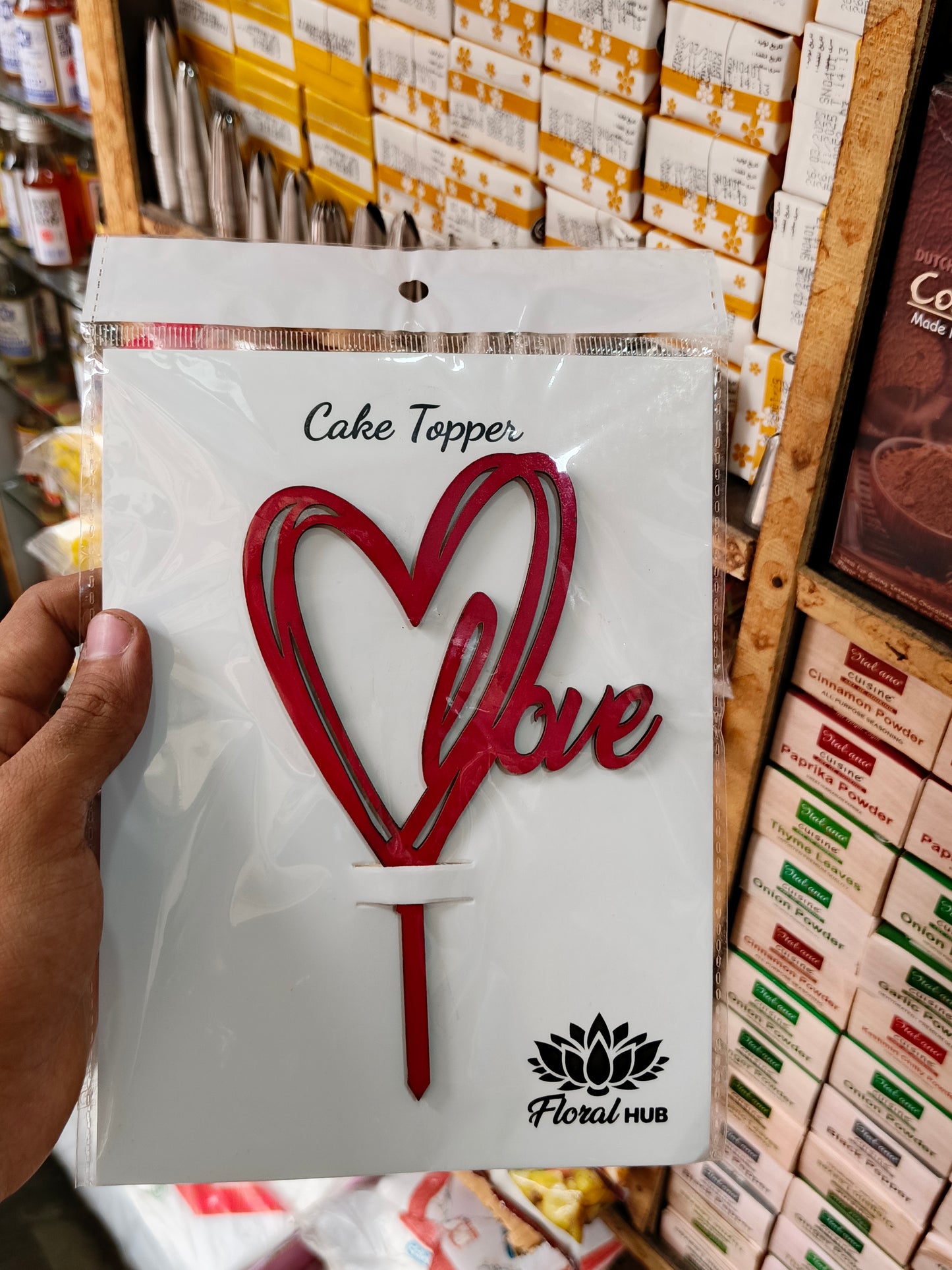 Love Heart Cake Topper For Cake Decorationg