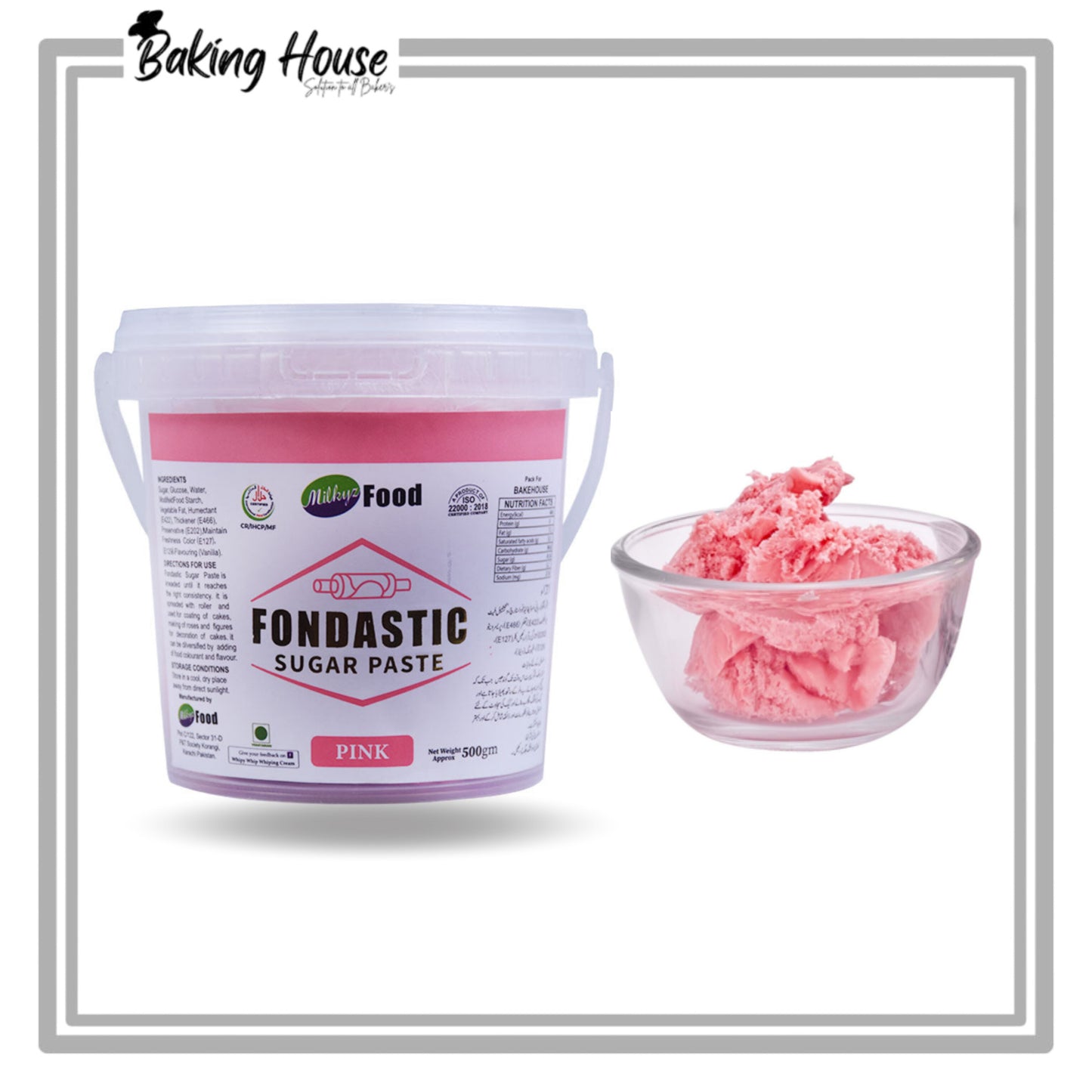 Milkyz Food Pink Sugar Paste/Fondnat 1kg Bucket