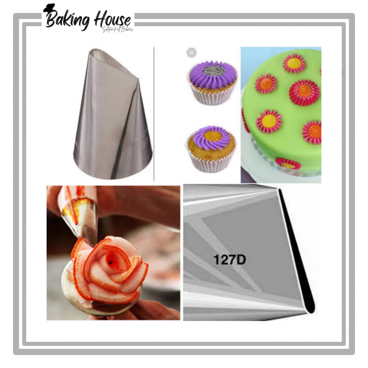 Rose Petal Stainless Steel Cake Decorating Nozzel