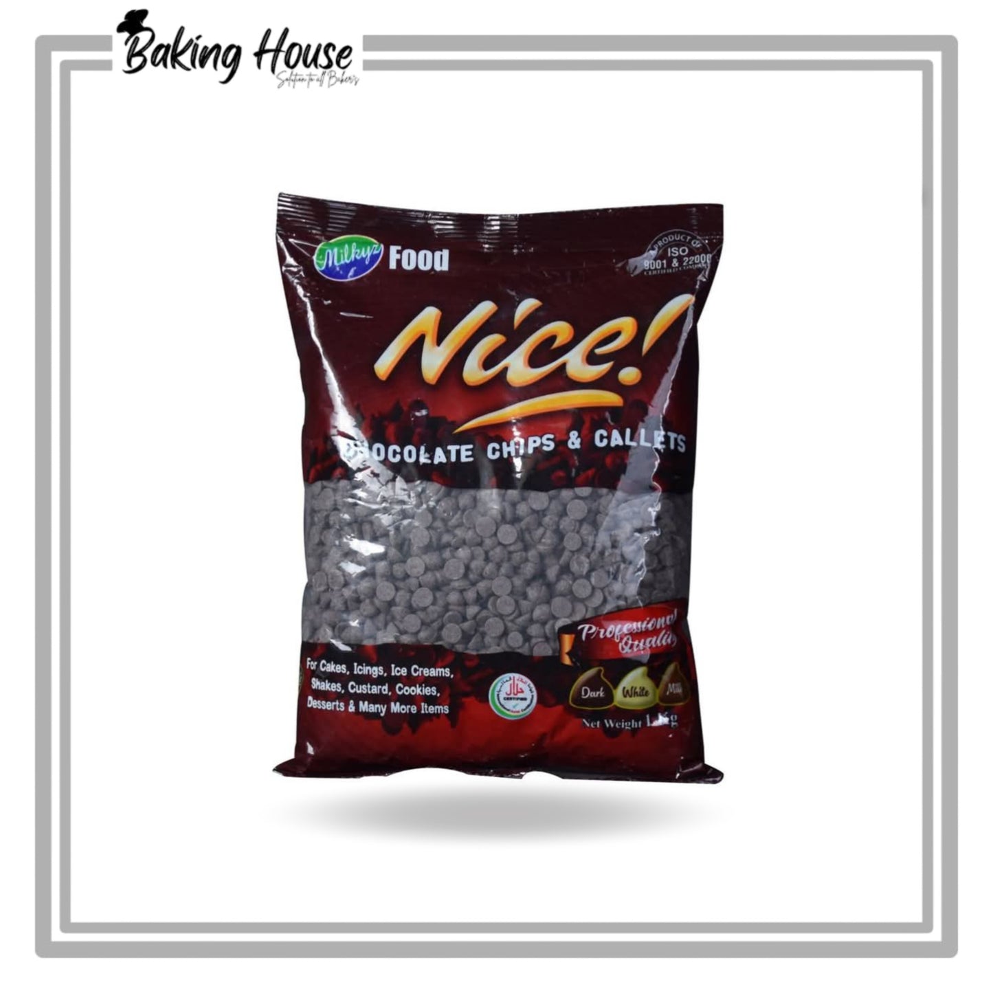 Milkyz Dark Chocolate Chips (1kg Pack)