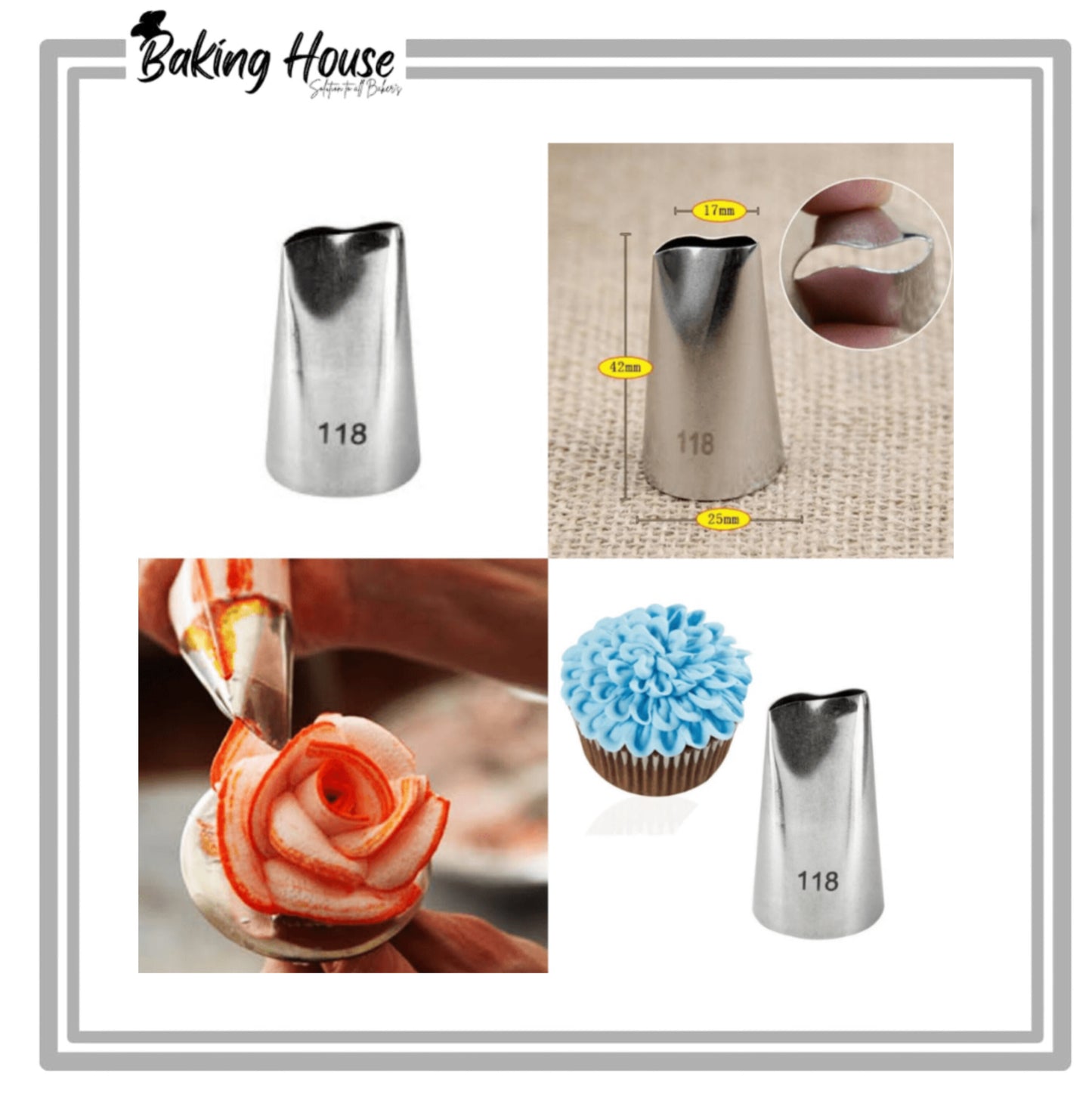 118 Stainless Steel Cake Decorating Nozzle