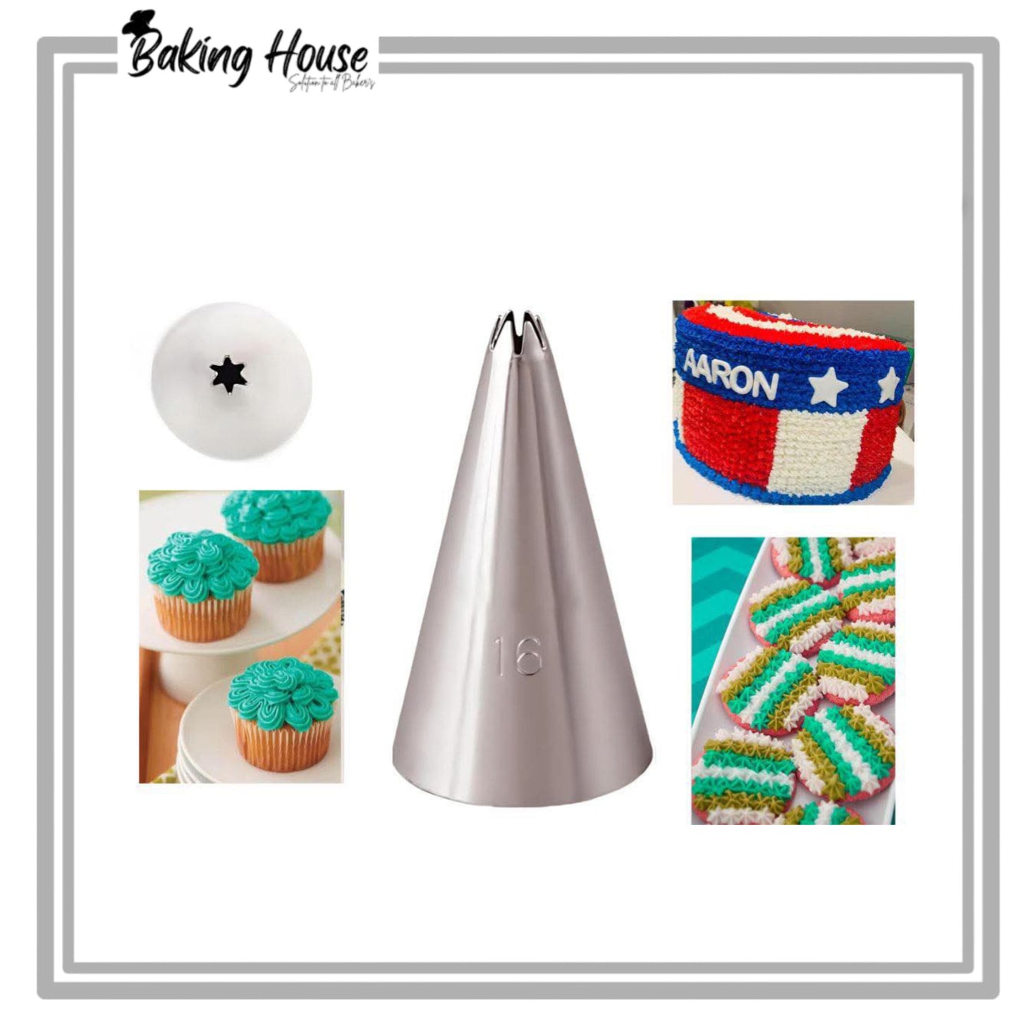 16 Mini star Stainless Steel Cake Decorating Nozzle