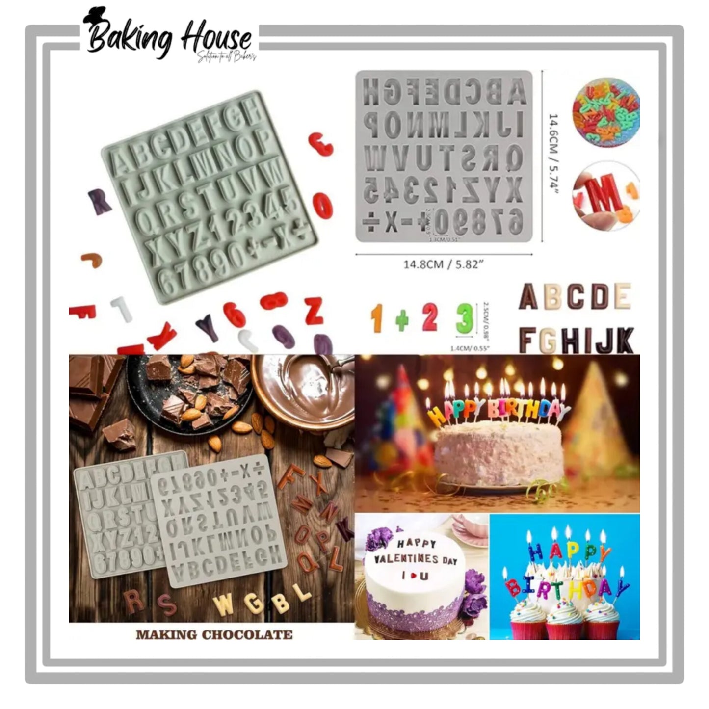 A To Z Full Silicon Chocolate & Candy Mould