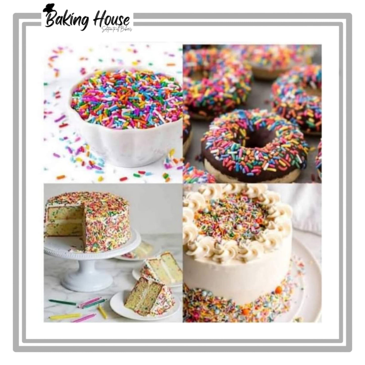 Edible Multi Sprinkle For Cake Decorationg 250g