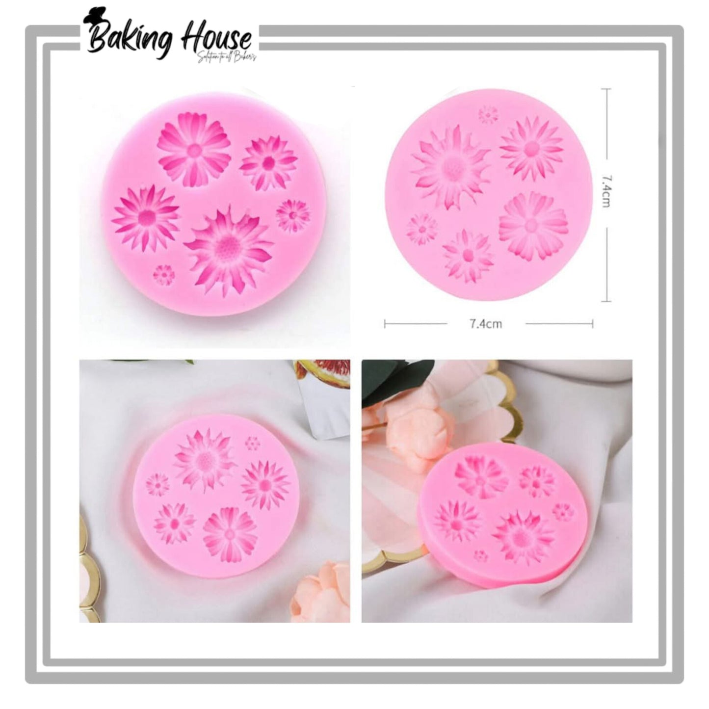 Sunflower Rose Silicon Fondant & Candy Mould