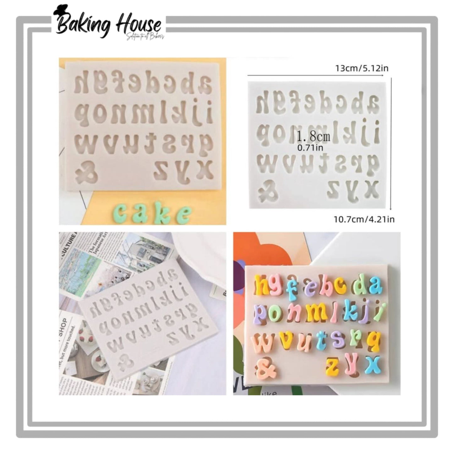 Small Alphabet Silicon Fondant & Candy Mould