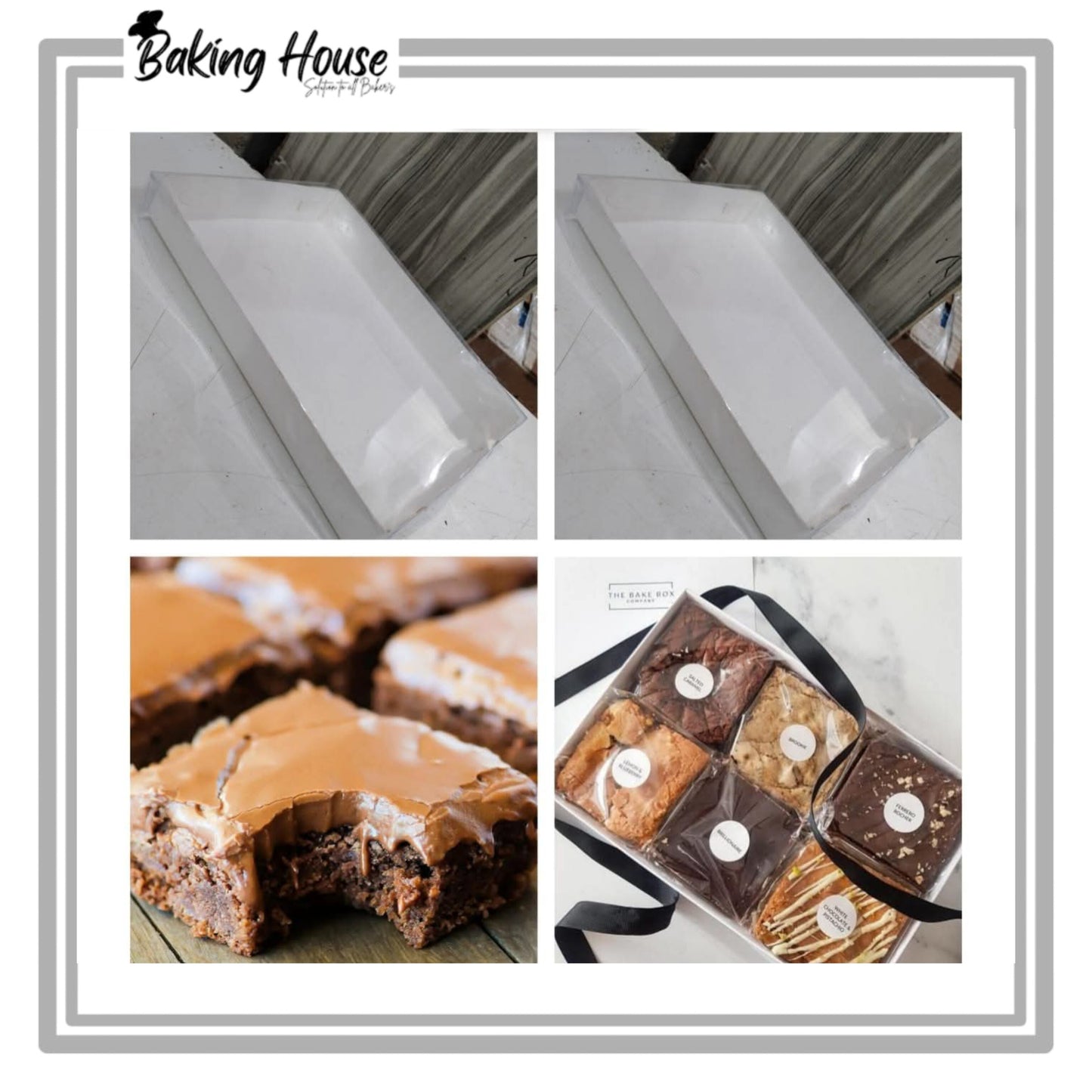 6 Browine Transparent Lid Box