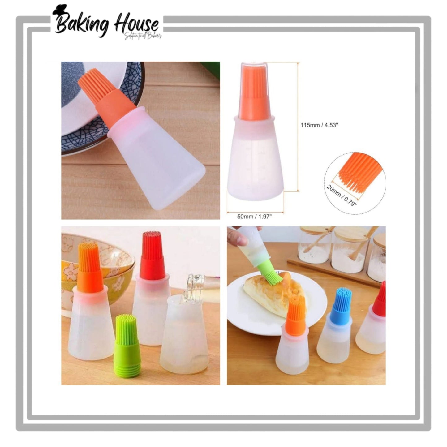 Silicon Oil Brush Bottle For Baking