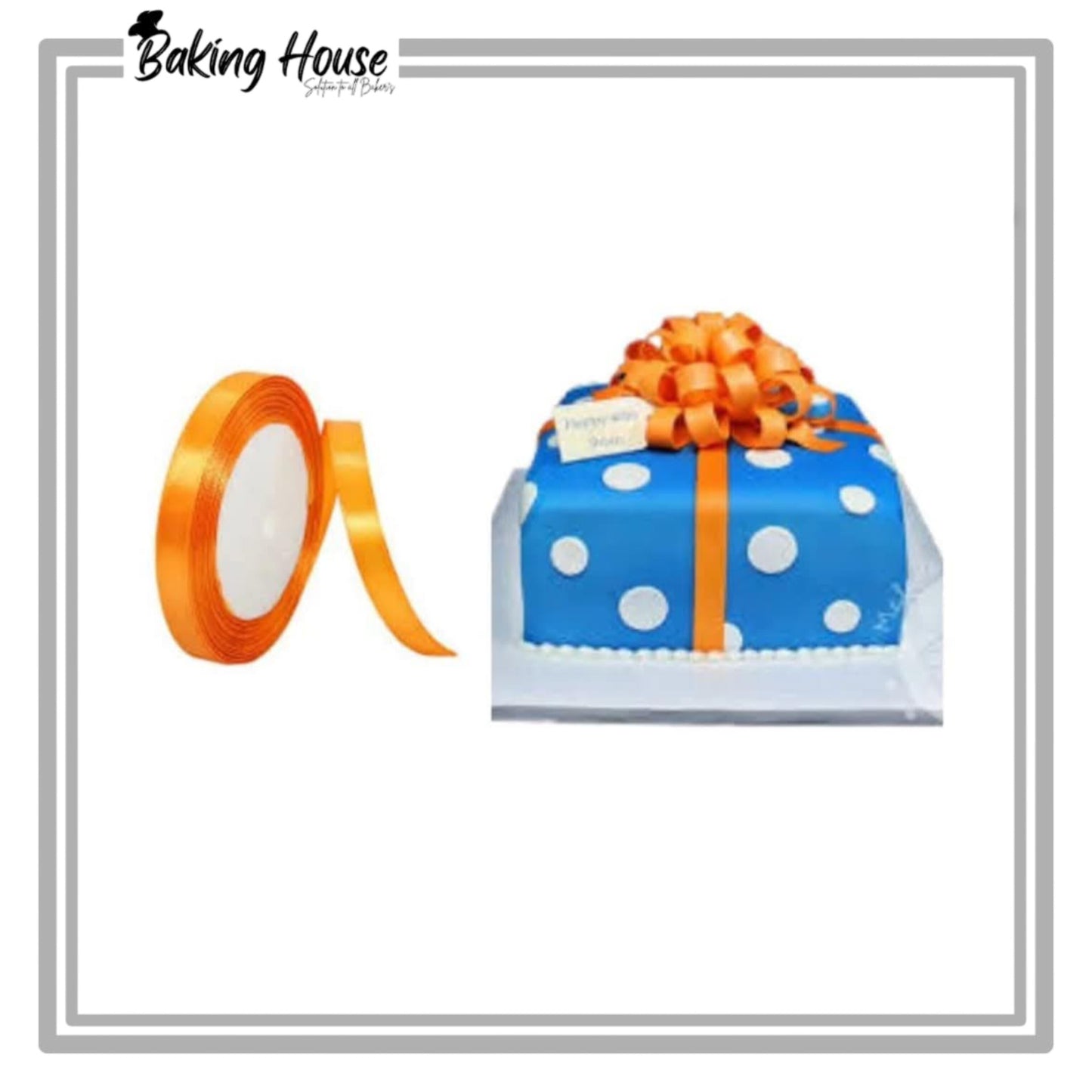 1 Inch Orange Ribbon 20yard For Cake Decorationg
