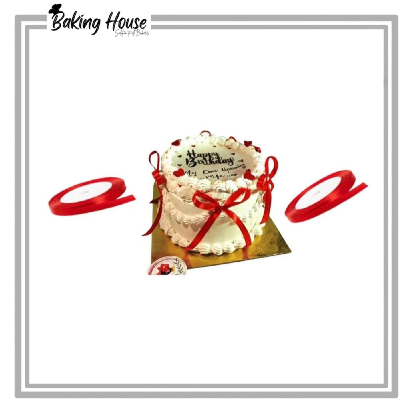 1 Inch Red Ribbon 20yard For Cake Decorationg