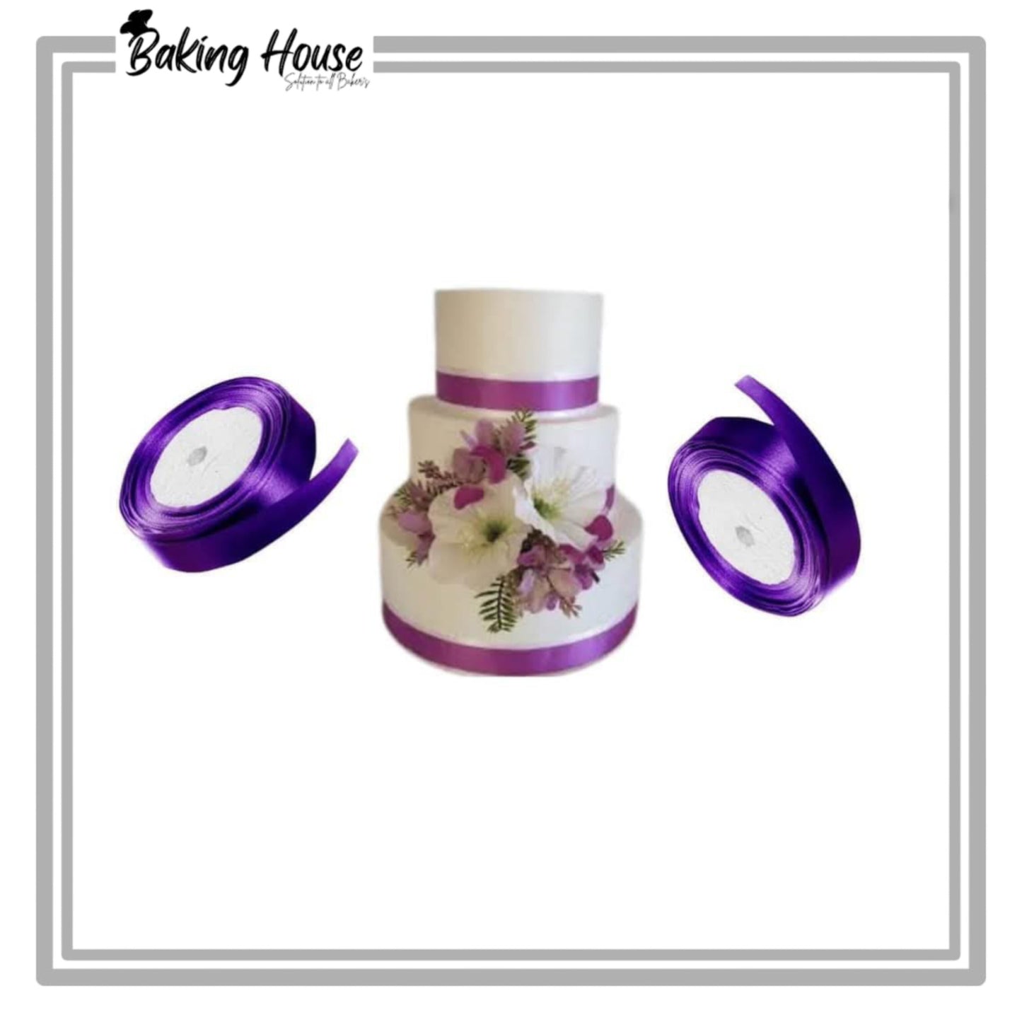 1 Inch Purple Ribbon 20yard For Cake Decorationg
