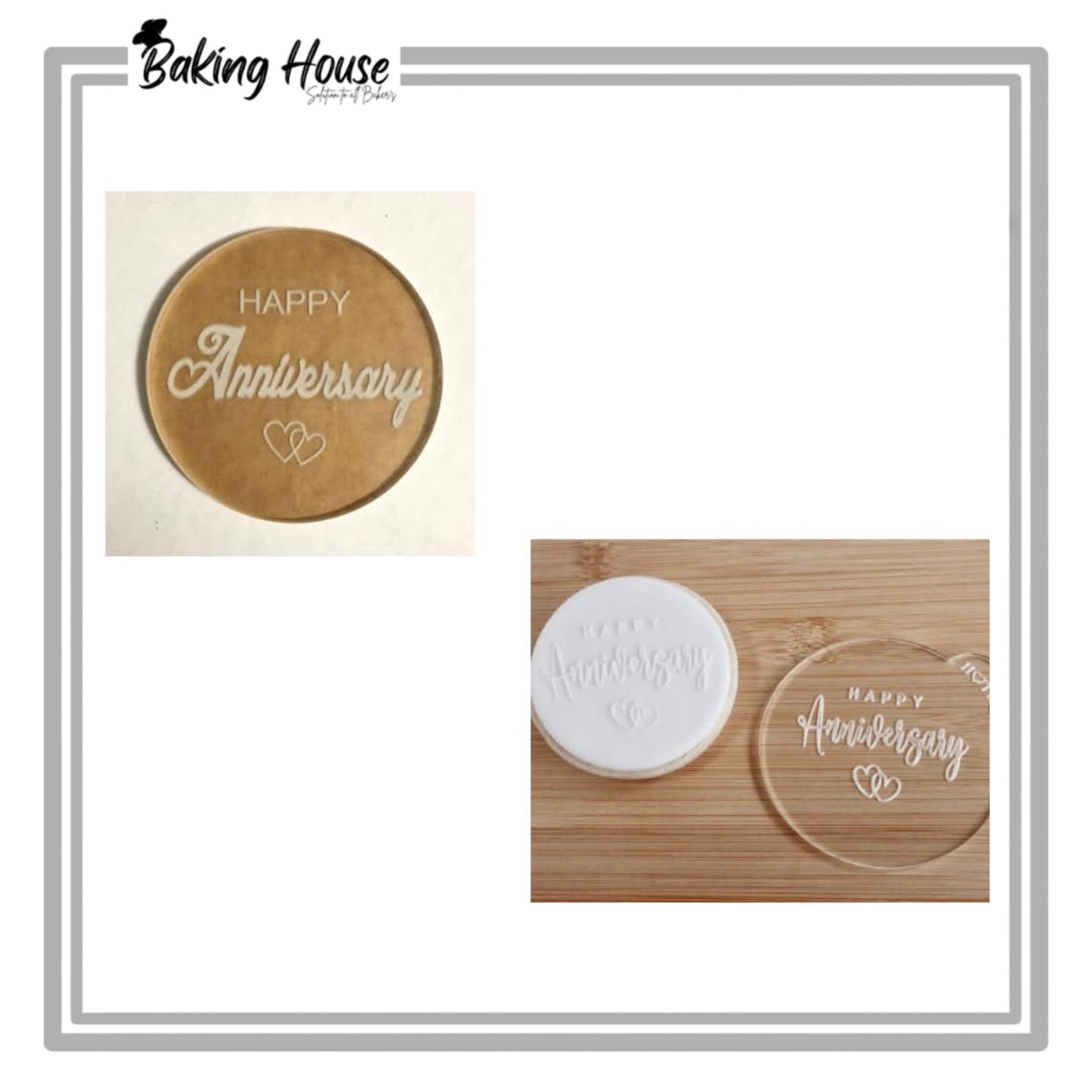 Happy Anniversary Embosser Stamps For Cake Decorationg