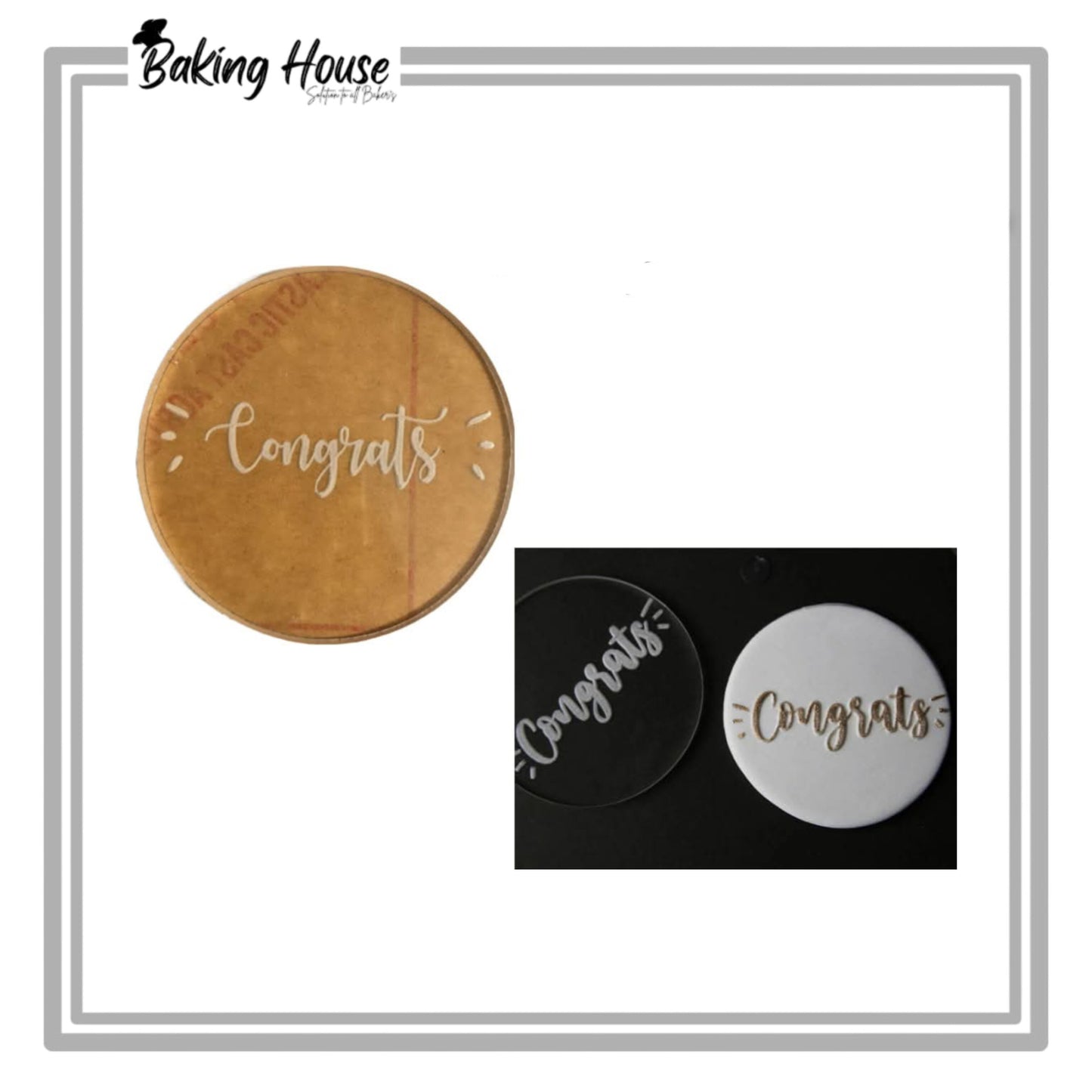 Congrats Embosser Stamps For Cake Decorationg