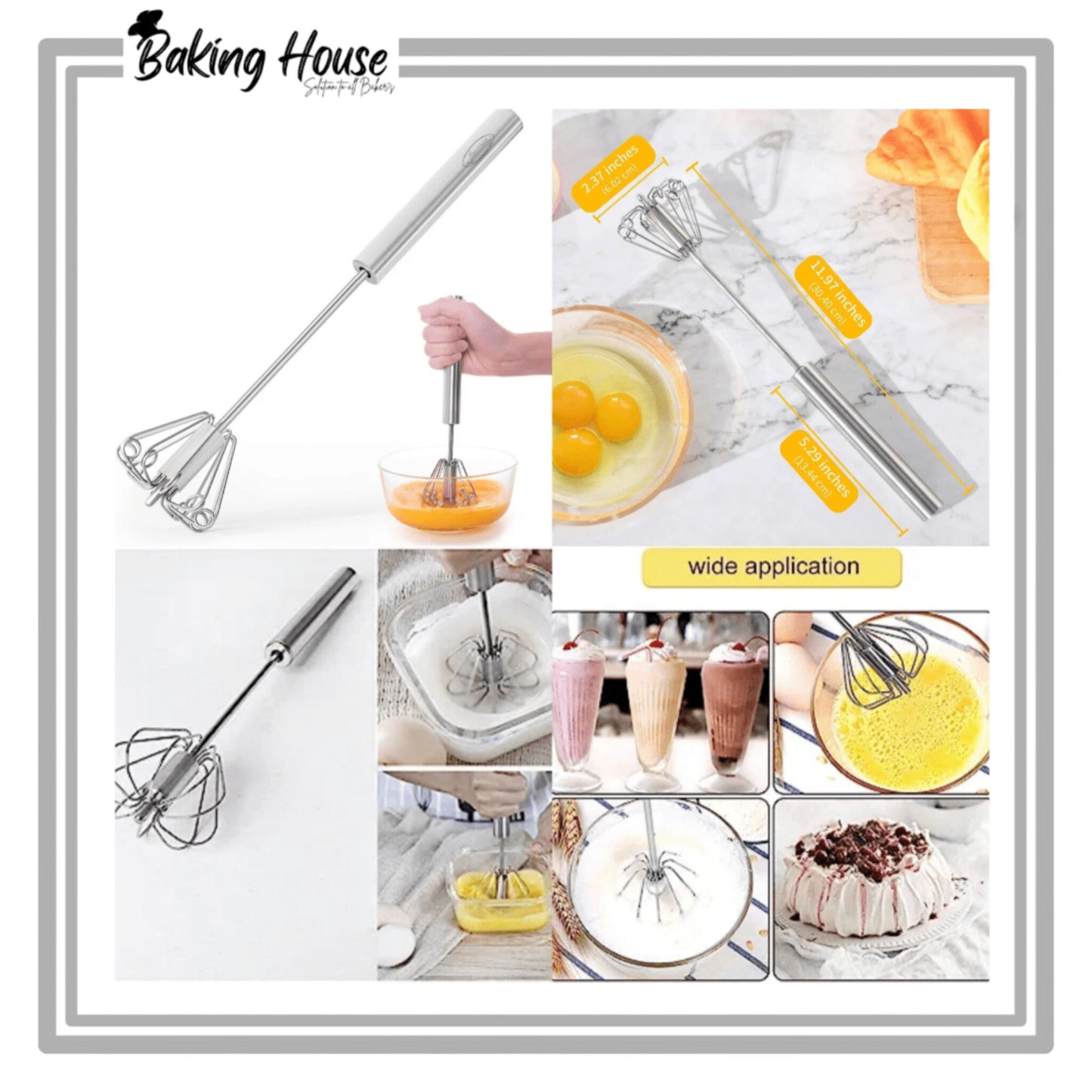 Stainless Steel Manual And Wisk (360°)