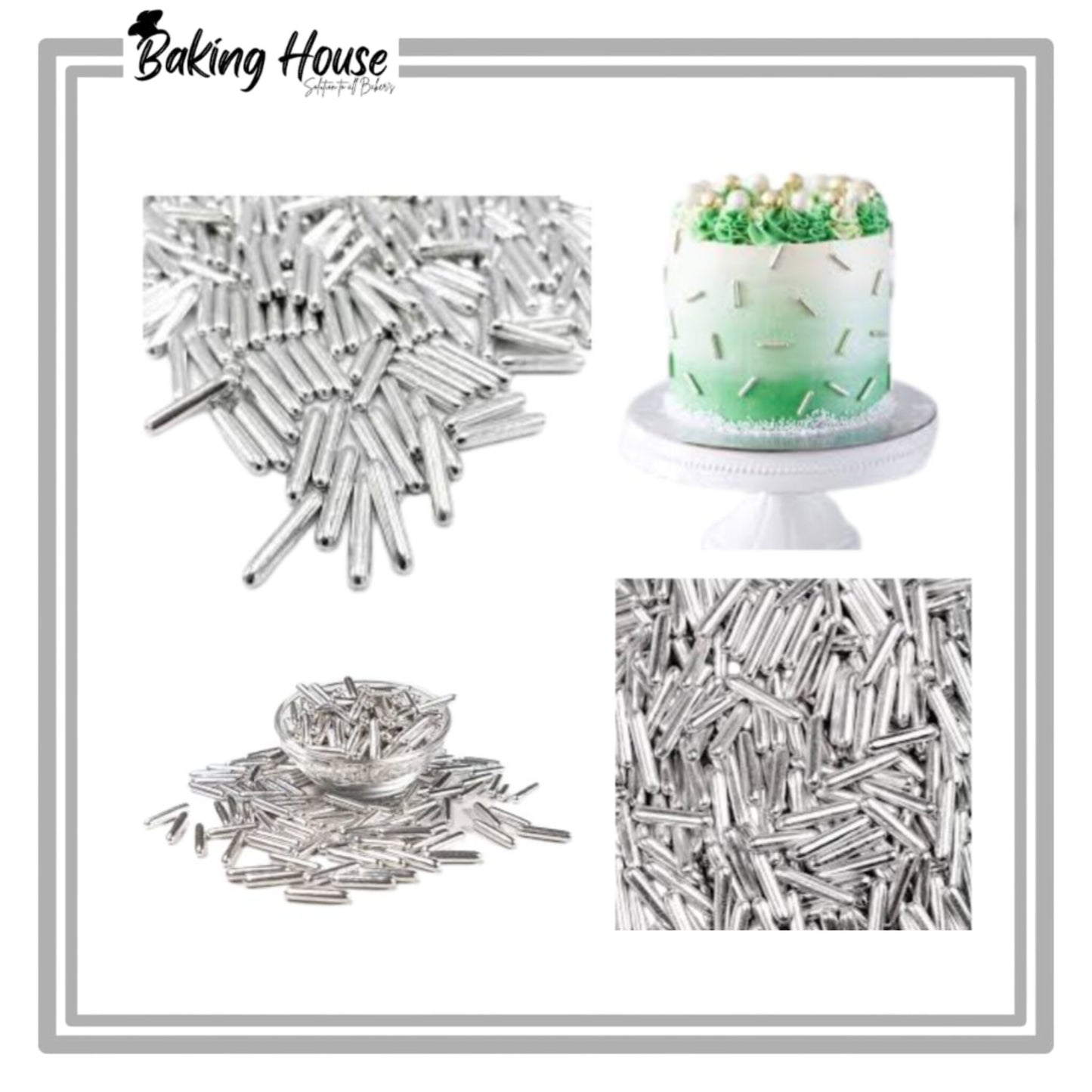 Silver Roads Edible Sprinkle 25g For Cake Decorationg