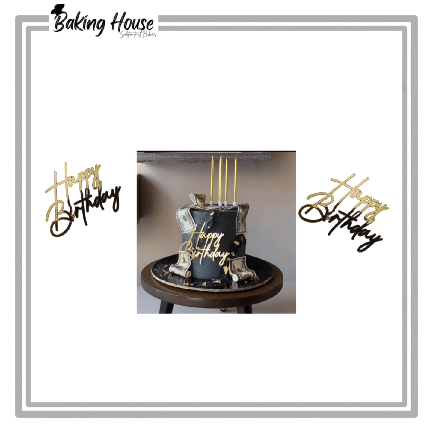 Happy Birthday Acrylic Topper Tag