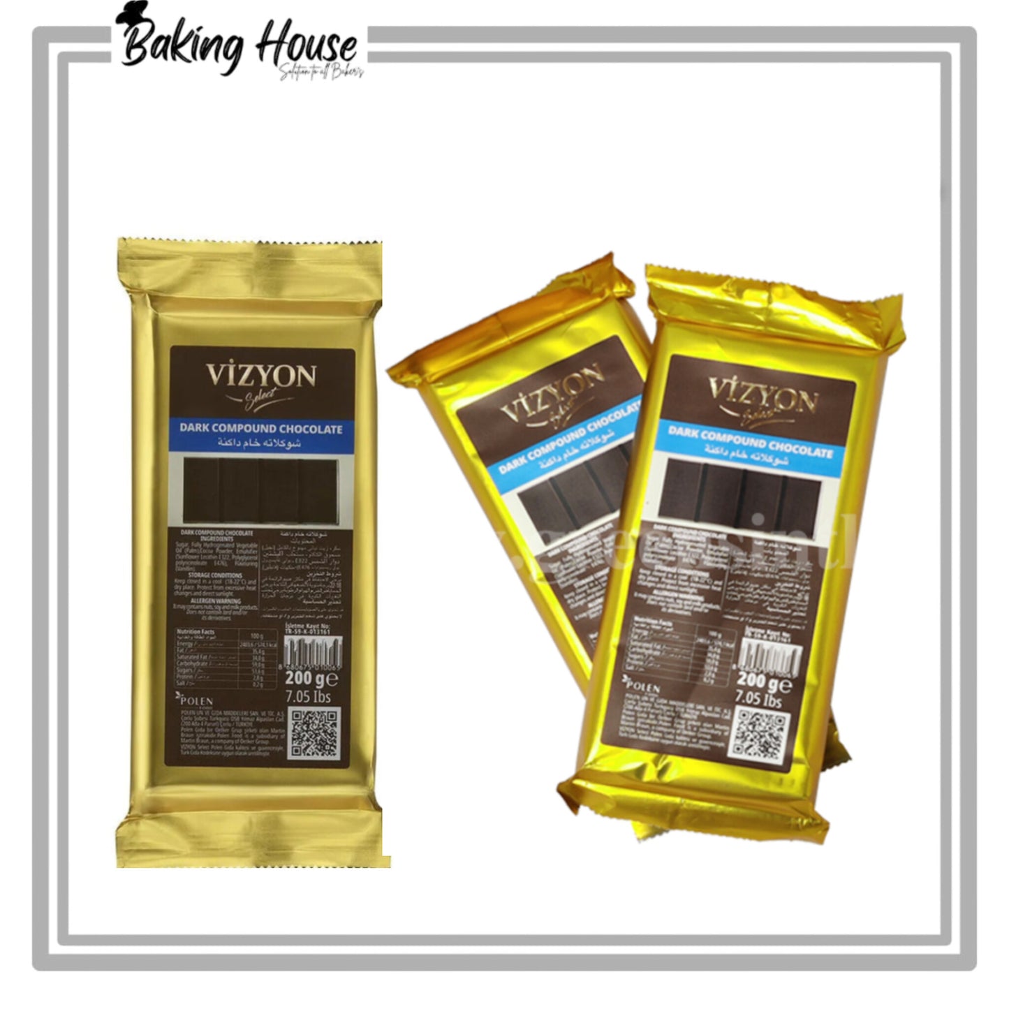 VIZYON Dark Chocolate Compound 200g