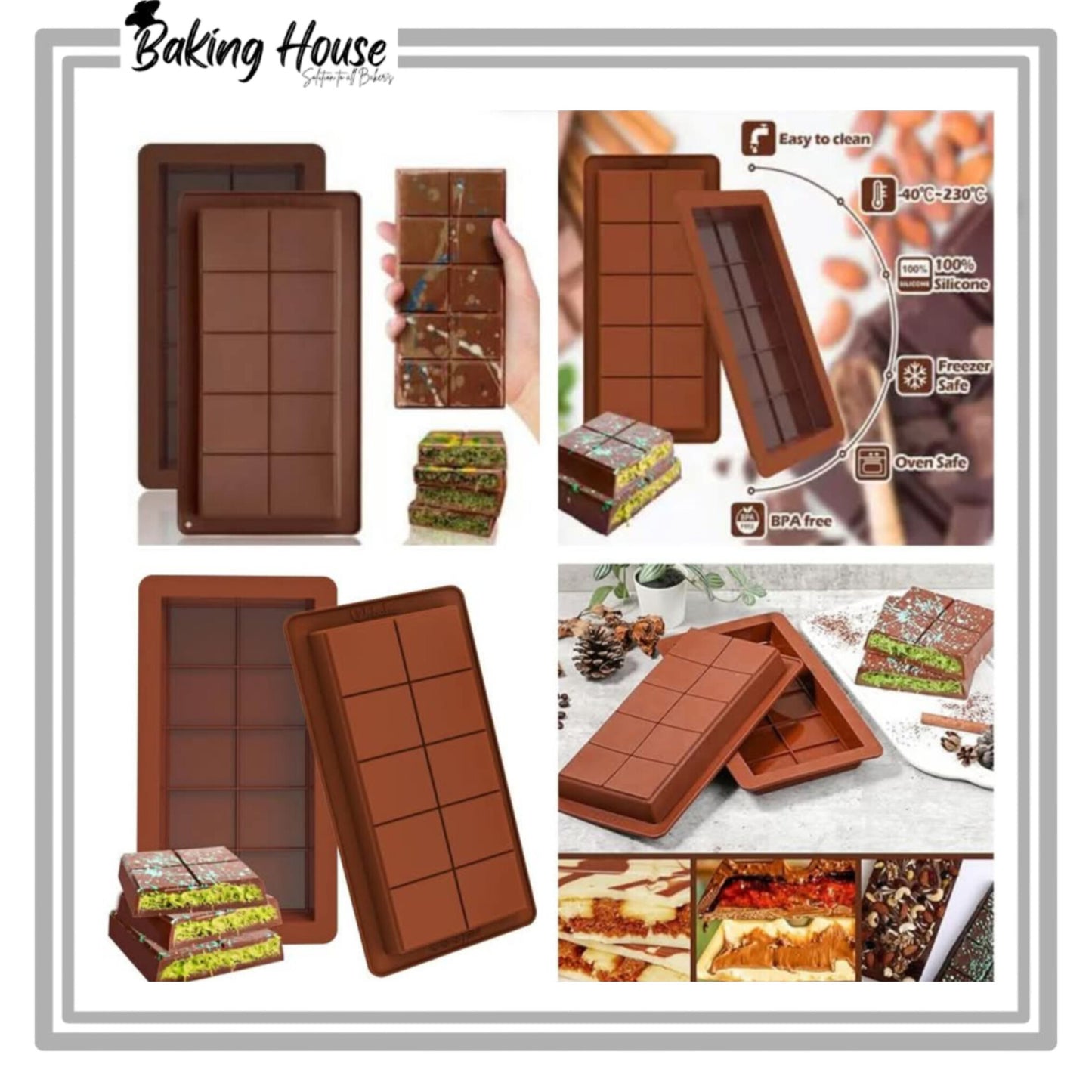 Dubai Kunafa Deep Chocolate Mould