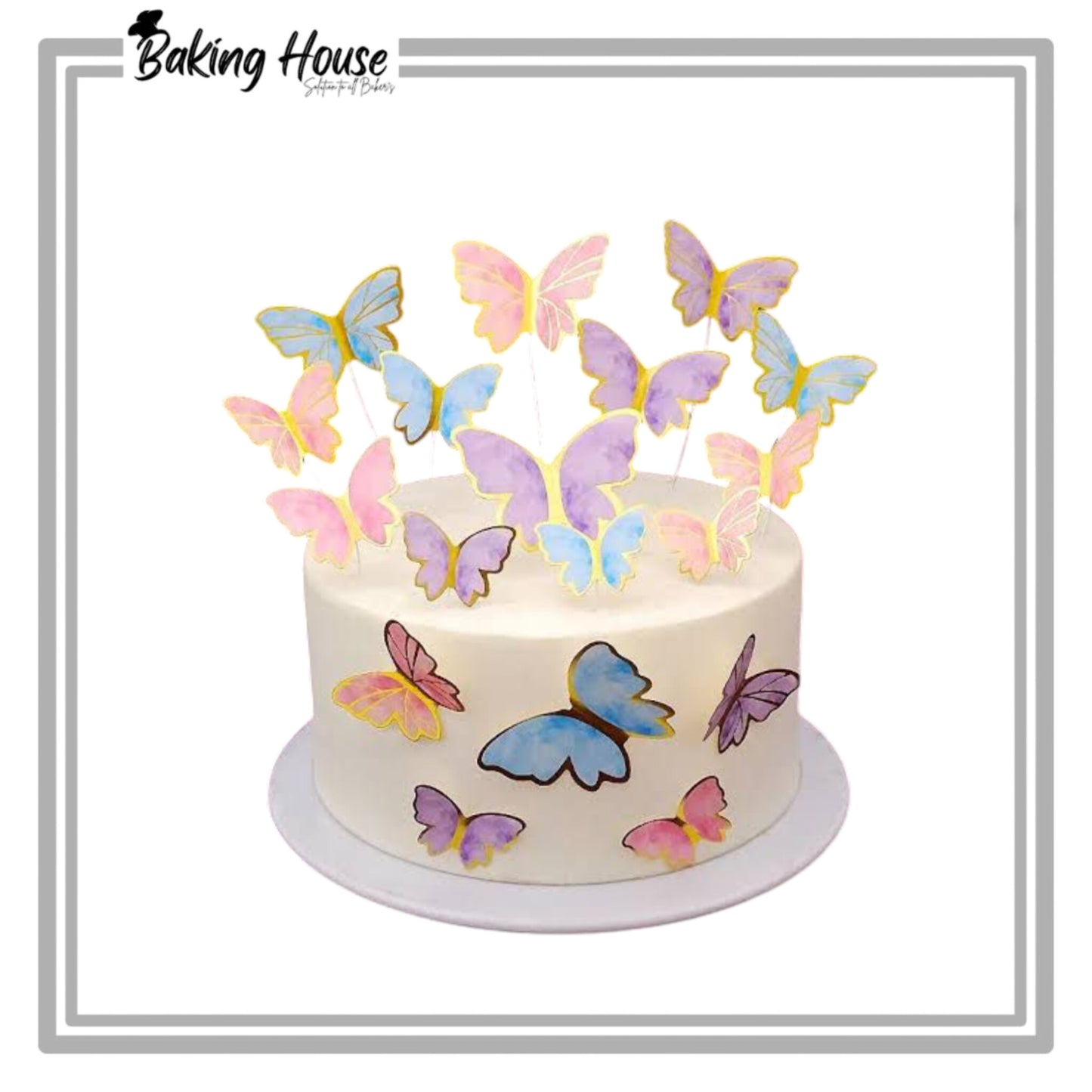 Green Card Butterfly For Cake Decorating