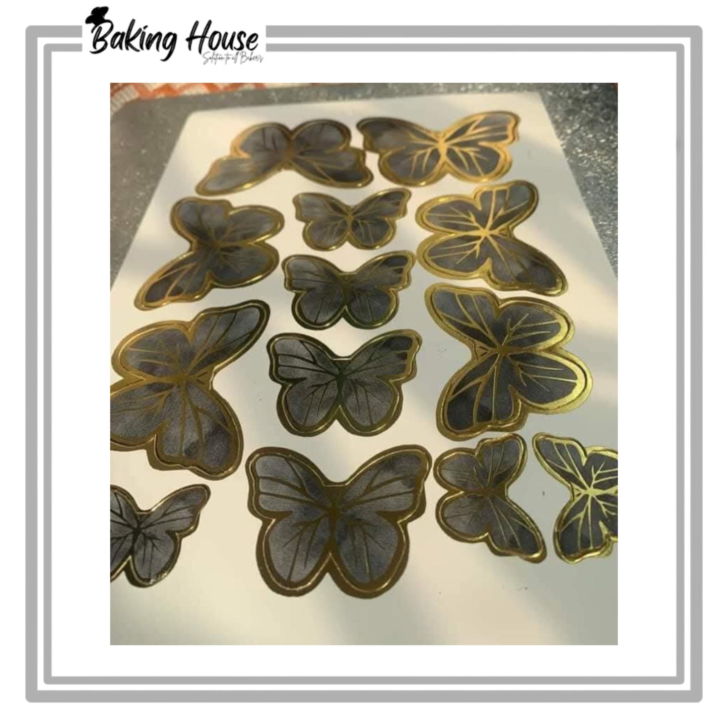 Black Card Butterfly For Cake Decorating