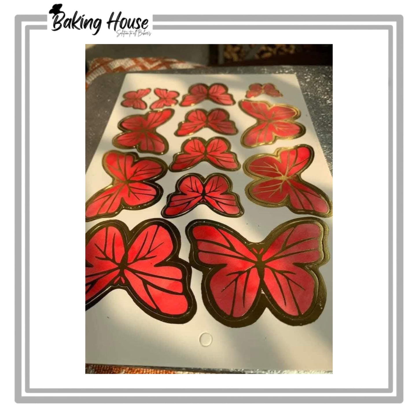 Red Card Butterfly For Cake Decorating