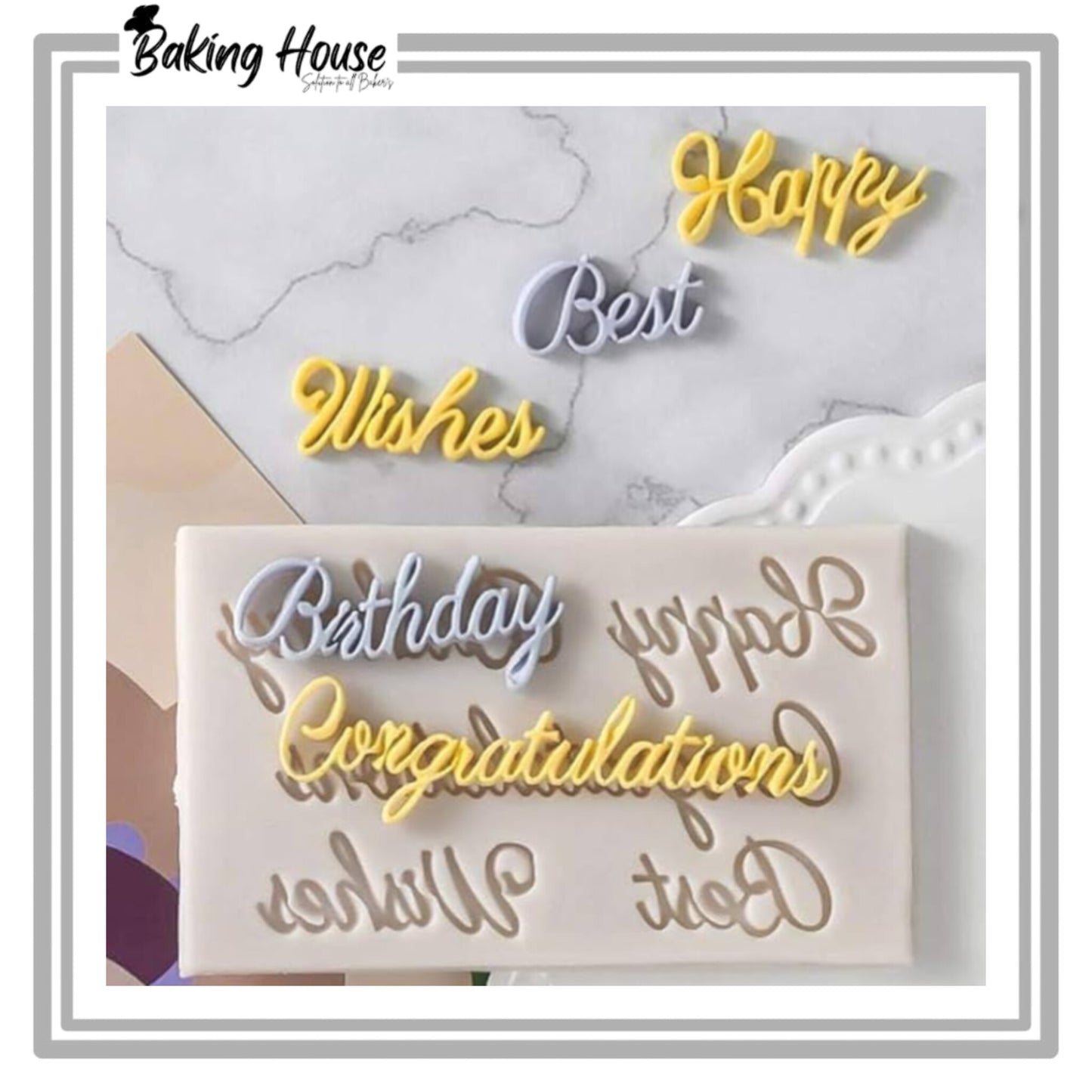 Best Wishes Silicon Fondant Mould