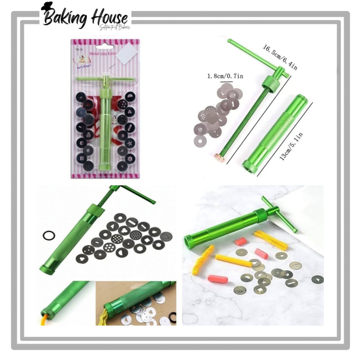 Fondant Stainless Steel Metal Clay Extruder Design Maker