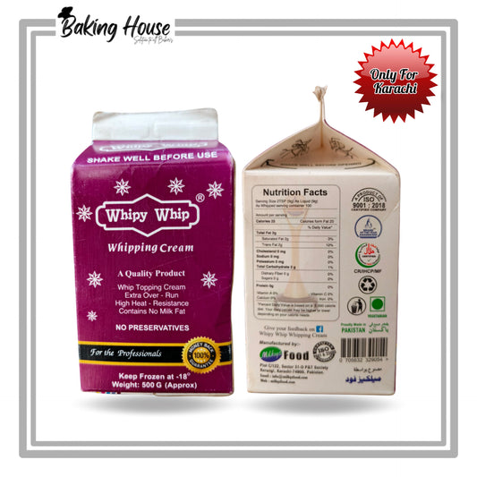 Whipy Whip Non Dairy Whipping Cream 500g (Only For Karachi)