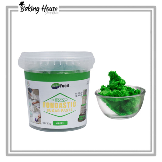 Milkyz Food Green Sugar Paste/Fondnat 1kg Bucket