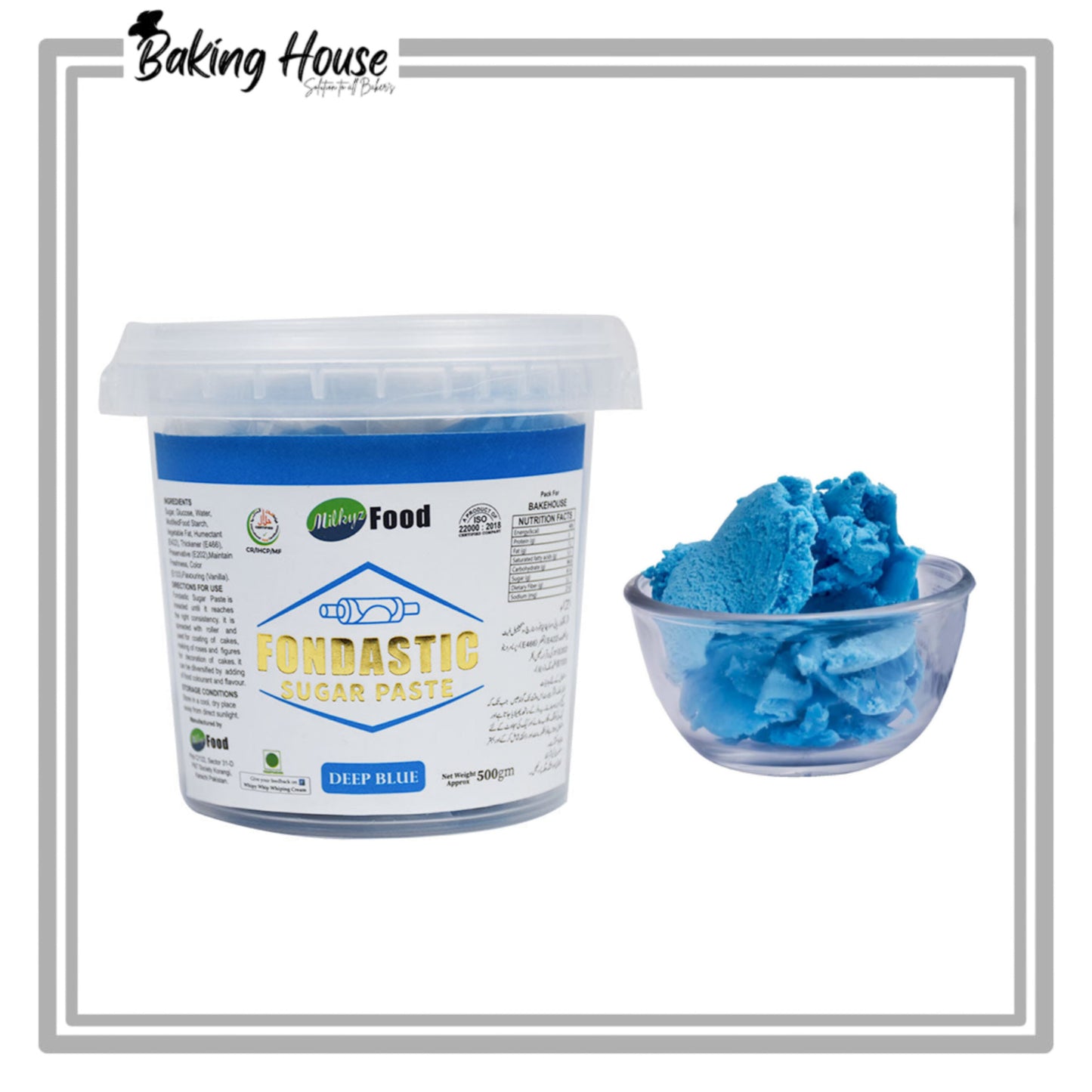 Milkyz Food Deep Blue Sugar Paste/Fondnat 1kg Bucket
