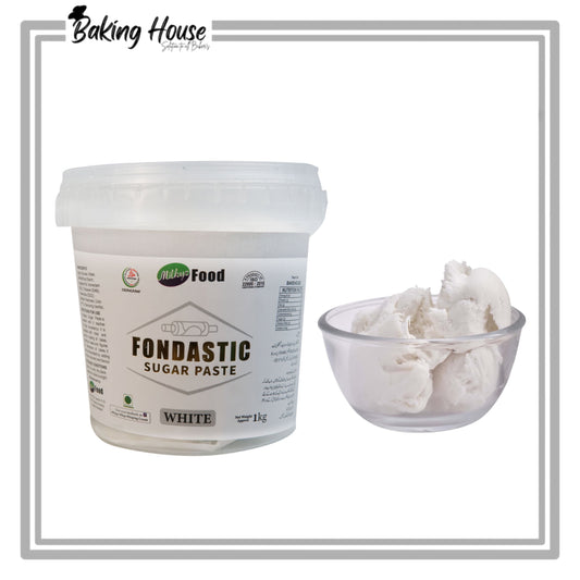 Milkyz Food White Sugar Paste/Fondnat 1kg Bucket