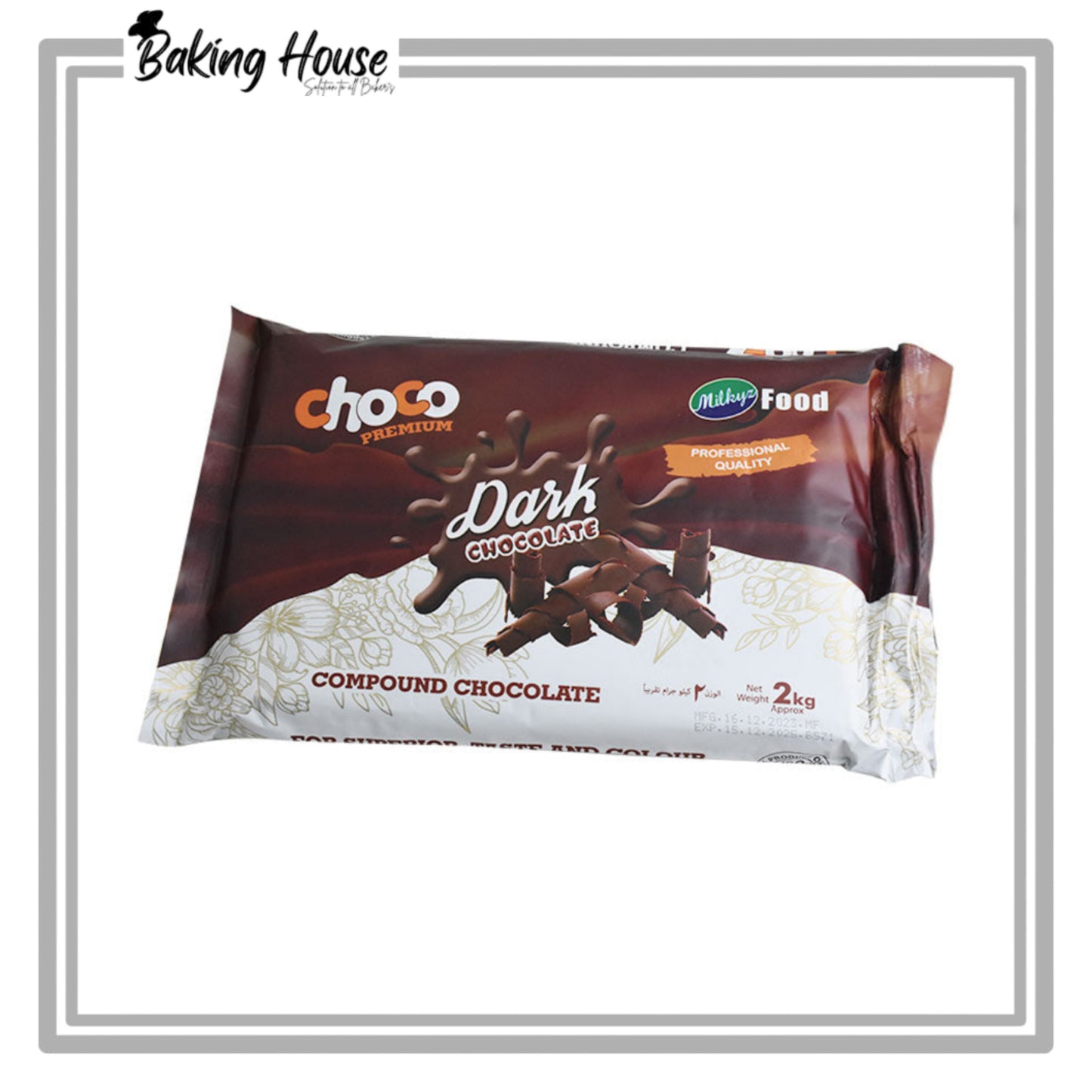 Milkyz Food Choco Premium Dark Compound Chocolate 2kg