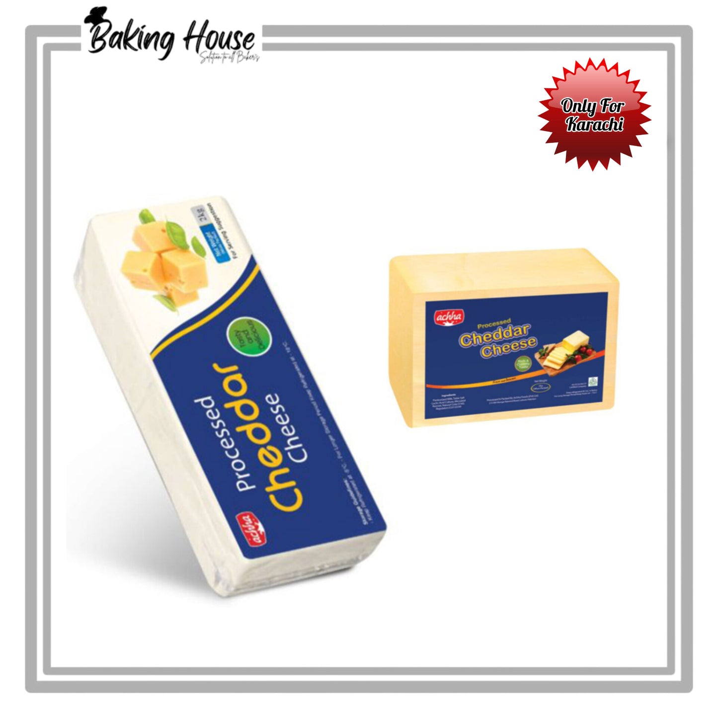 Acha Food Cheddar 2kg & Mozzarella 2kg (Only For Karachi)