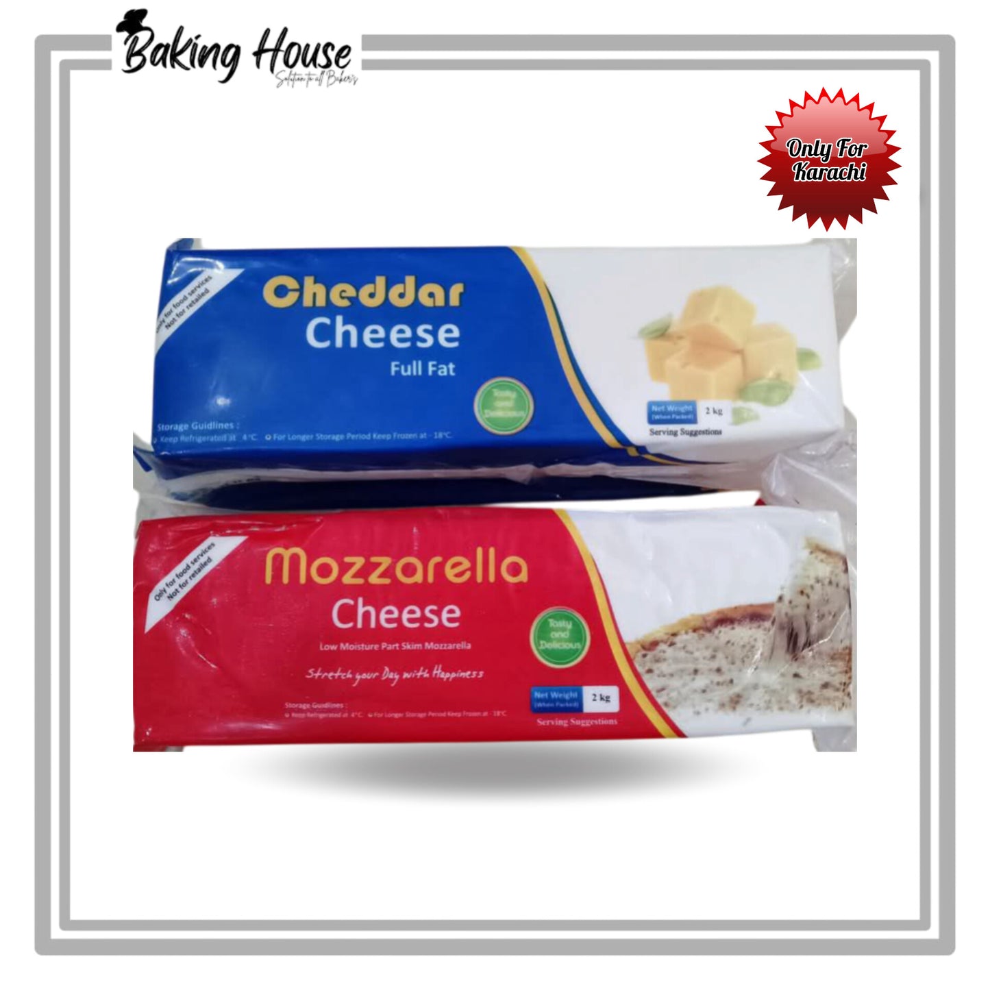 Acha Food Cheddar 500g & Mozzarella 500g (Only For Karachi)