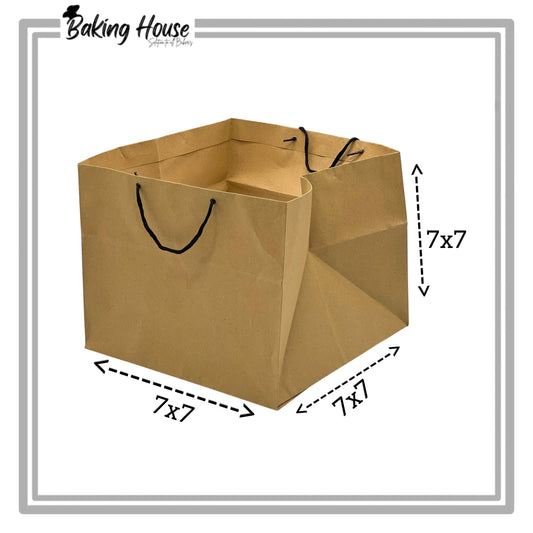 7x7x7 Inch Brown Cake Bags