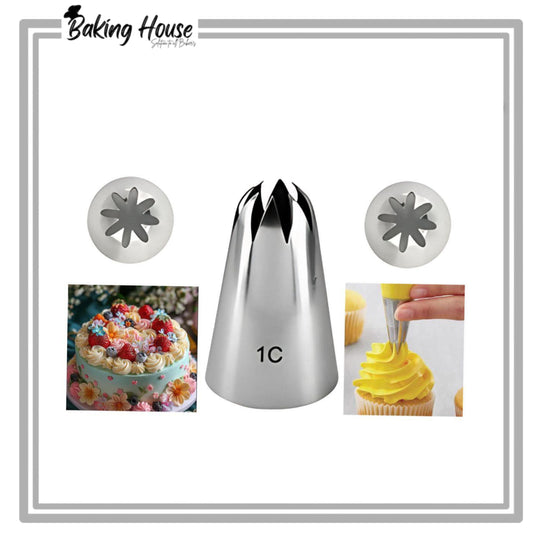 1c Stainless Steel Cake Decorating Nozzle