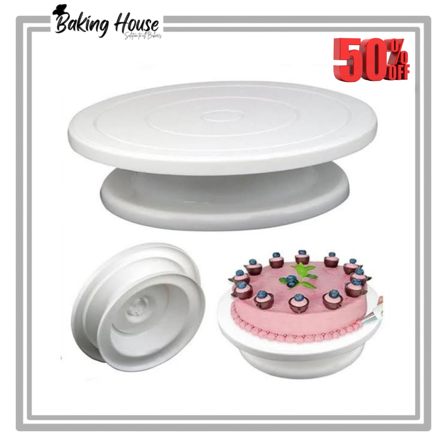 Plastic Cake Turn Table 360° For Cake Decorating