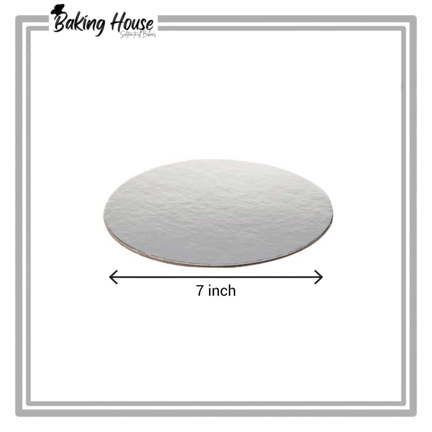 7 Inch Round Silver Cake Base