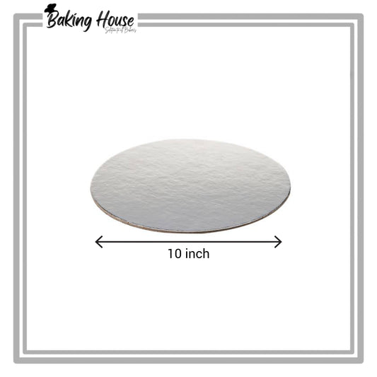 10 Inch Round Silver Cake Base