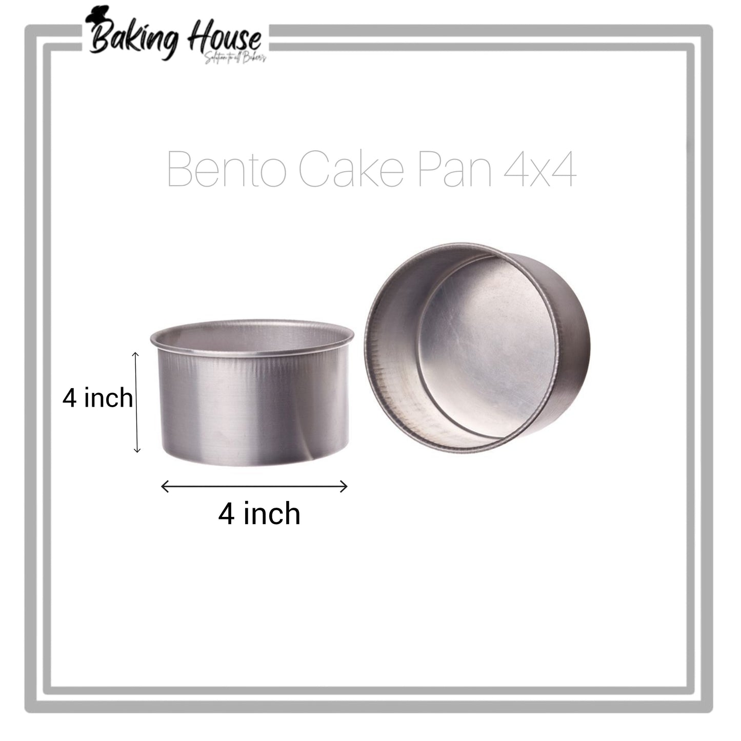 4x4 Bento Stainless Steel Cake Pan