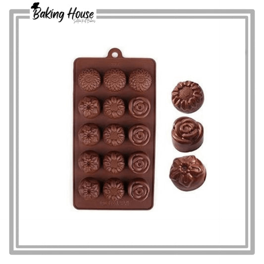 15 Cavity Flower Silicon Chocolate & Candy Mould