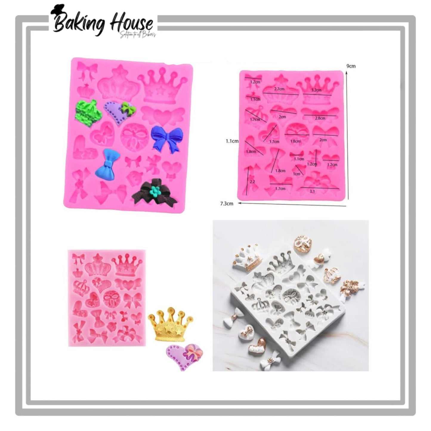 Crown/Bow Silicon Fondant & Candy Mould