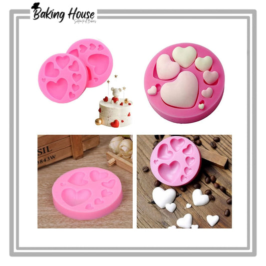 8 Cavity Heart Silicon Fondant & Candy Mould