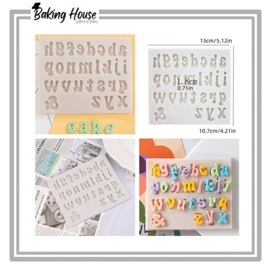 Small Alphabet Silicon Fondant & Candy Mould
