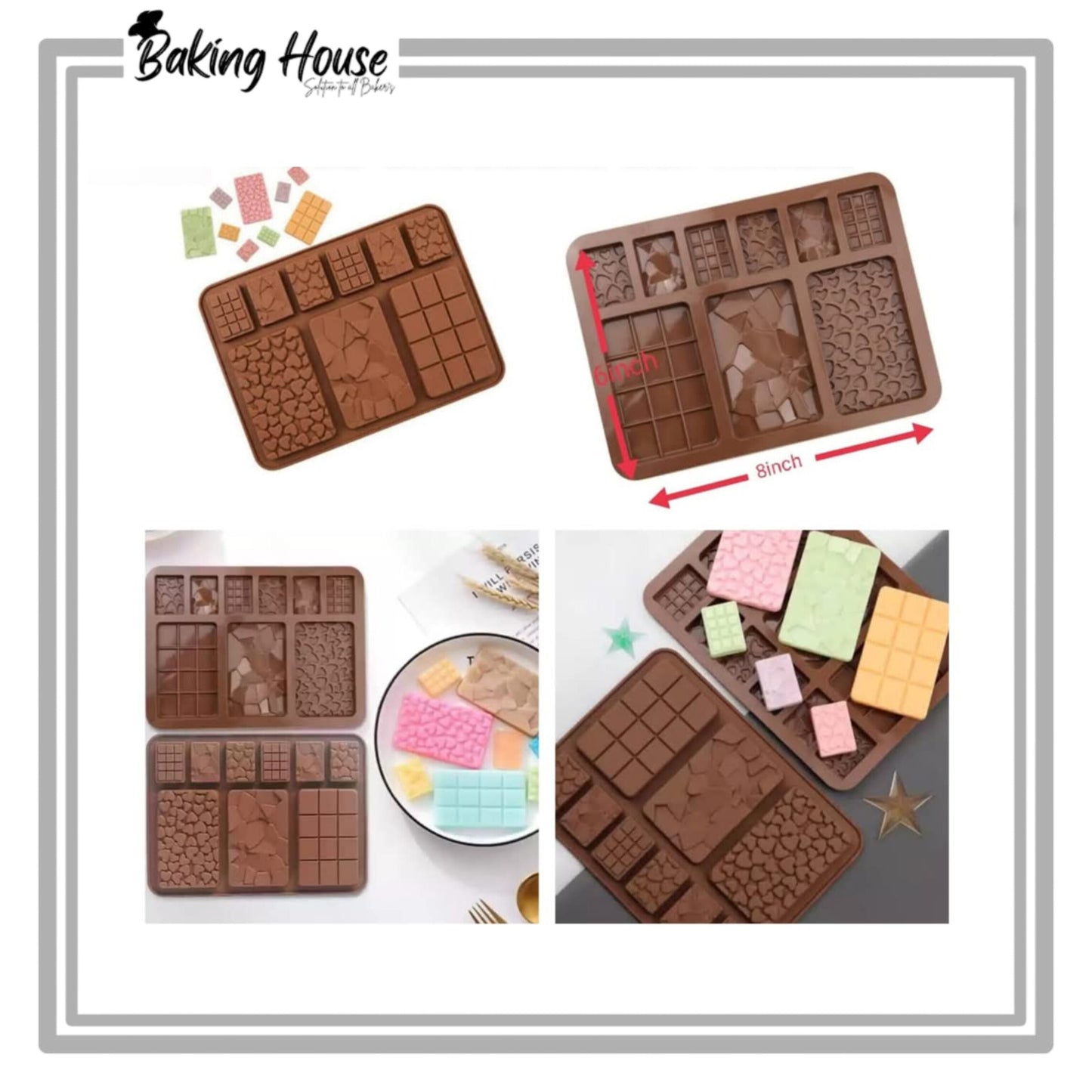 9 Cavity Heart Silicon Chocolate Mould