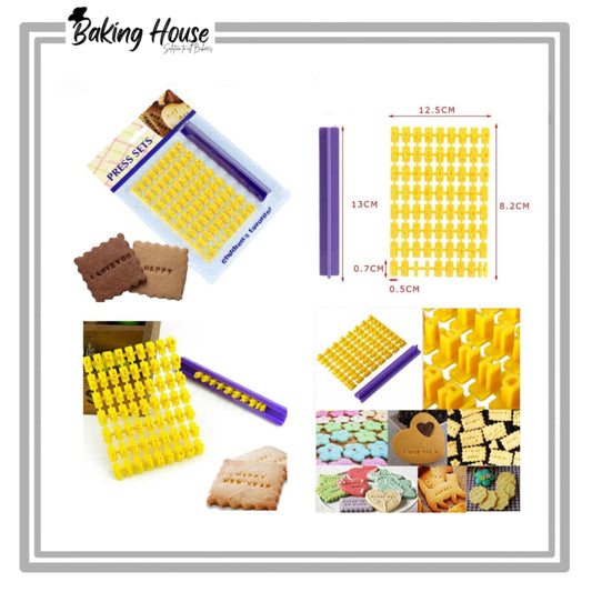 Fondant Alphabet SMS Embosser Cutter Set