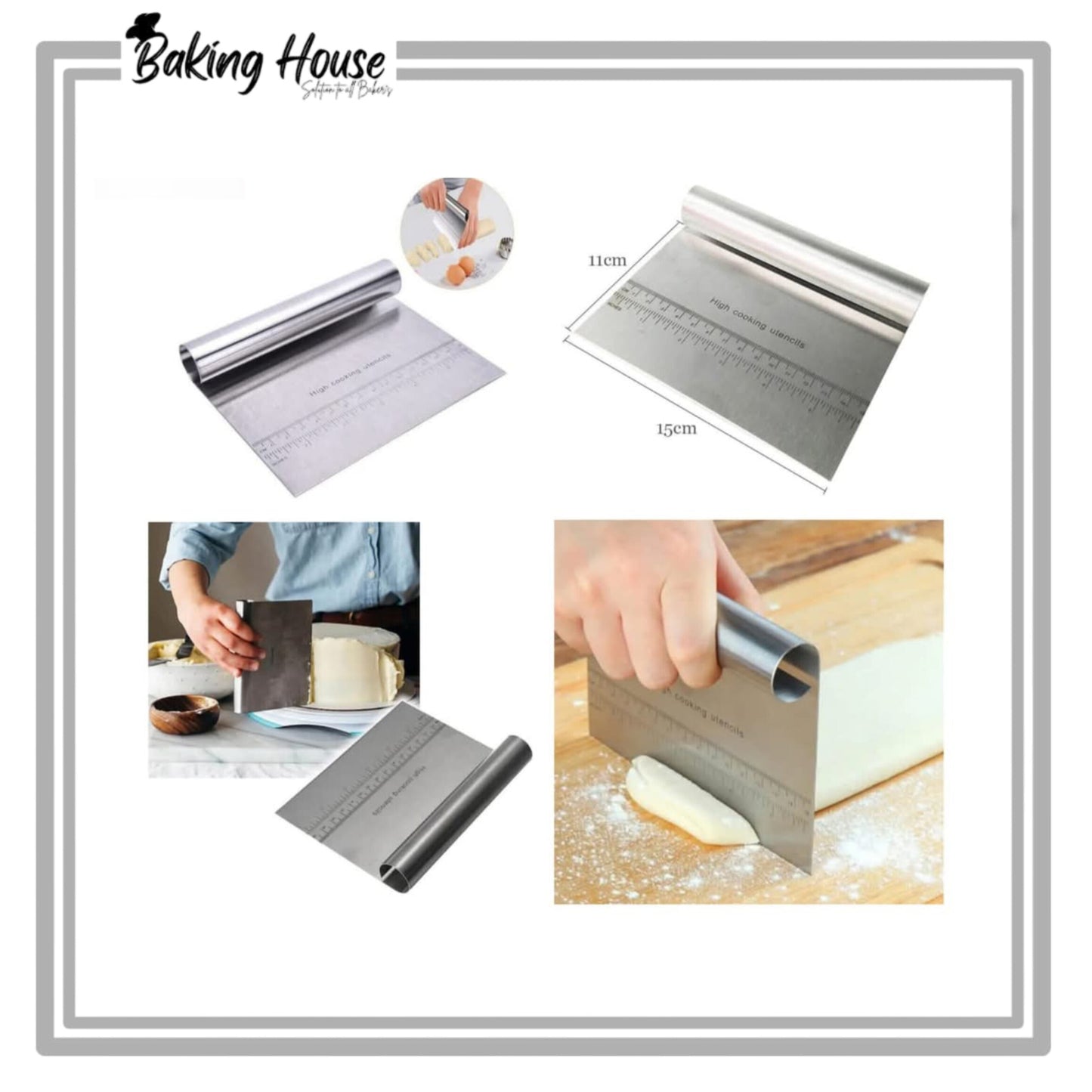 Stainless Steel Scraper For Cake Decorating 15cm