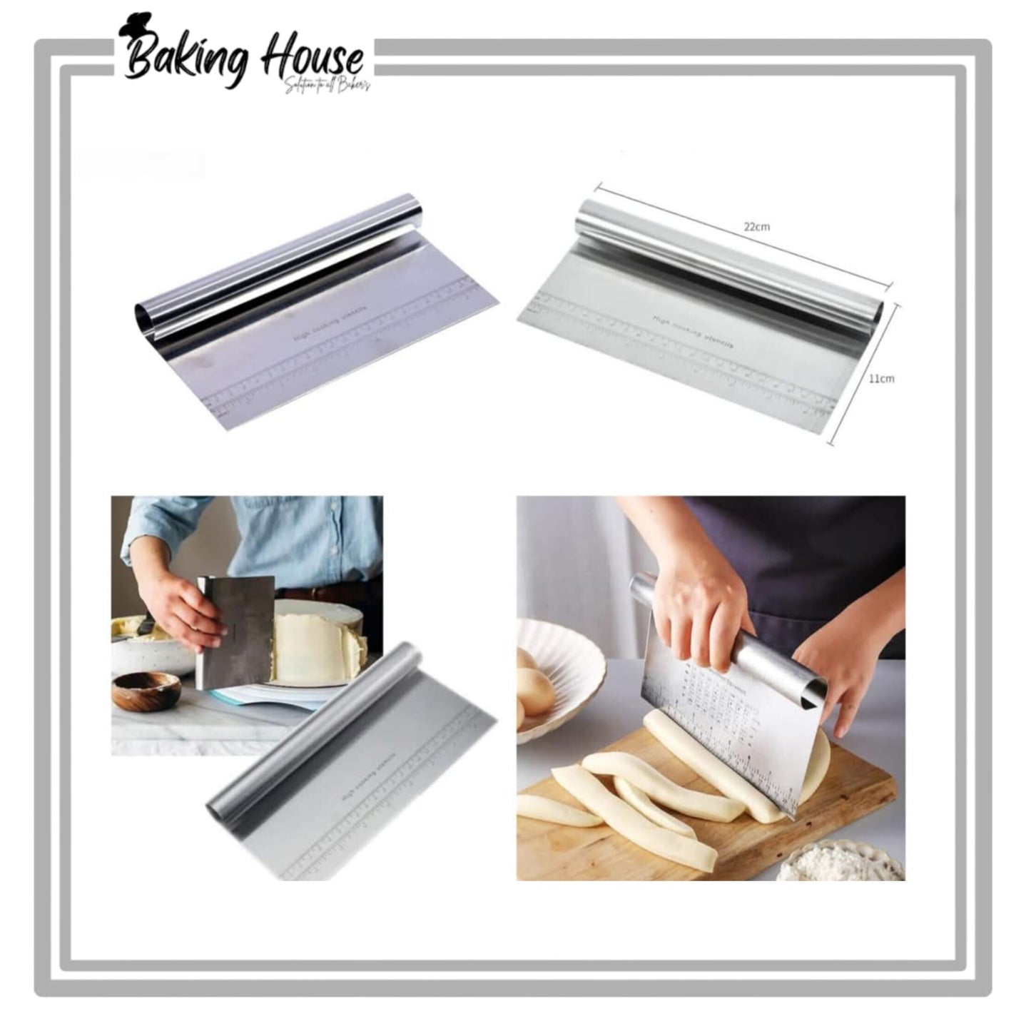 Stainless Steel Scraper For Cake Decorating 22cm