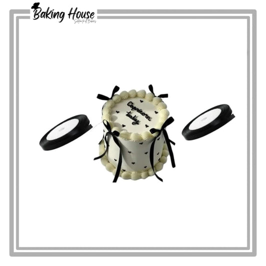 1 Inch Black Ribbon 20yard For Cake Decorationg