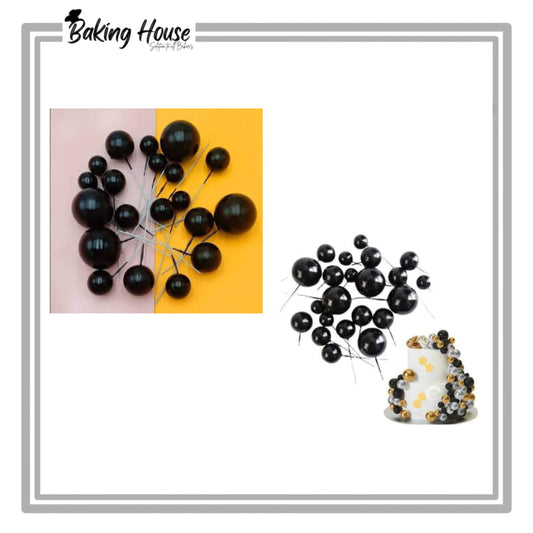 20pcs Black Fox Ball For Cake Decorationg